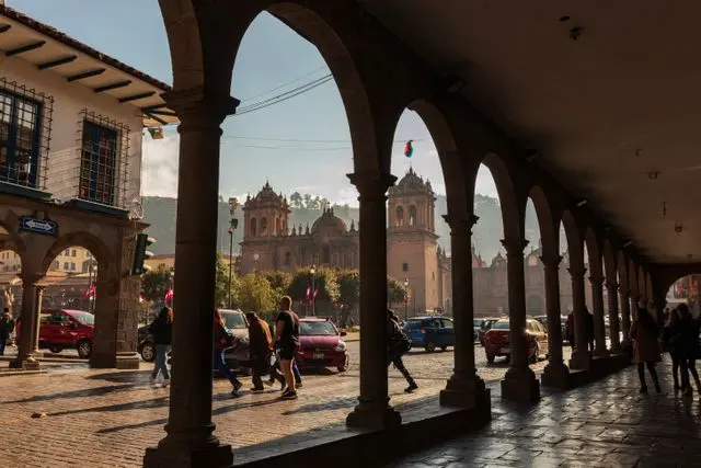 tourists walking Cusco